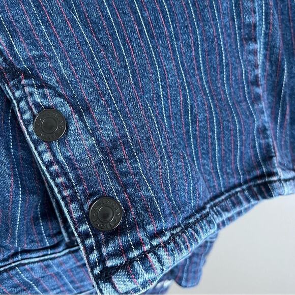 American Eagle Mom Jeans Button Ankle Stripe Denim 16 - Picture 11 of 11